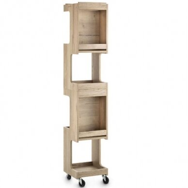 Professional hairdressing trolley - display stand ESSE, light wood color 5