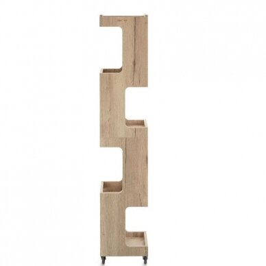 Professional hairdressing trolley - display stand ESSE, light wood color 6 Professional hairdressing trolley - display stand ESSE, light wood color 6