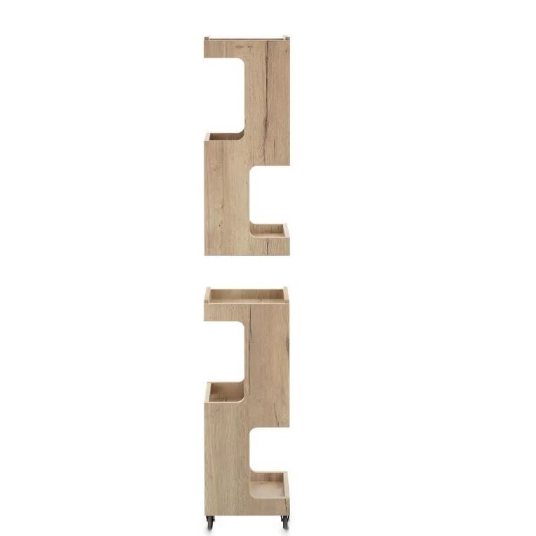 Professional hairdressing trolley - display stand ESSE, light wood color 7 Professional hairdressing trolley - display stand ESSE, light wood color 7