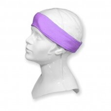 Head and hair band for cosmetology and hairdressing procedures, lilac color