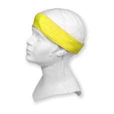 Head and hair band for cosmetology and hairdressing procedures, yellow