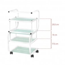 GIOVANNI CLASSIC 1012 professional cosmetology trolley, white color