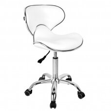 Кресло профессионального мастера на колесиках GABBIANO Q-4599, белого цвета