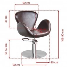 Профессиональное парикмахерское кресло GABBIANO AMSTERDAM, коричневого цвета