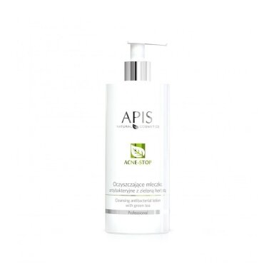 APIS ACNE-STOP antibakterinis valomasis pienelis nuo spuogų su žaliąja arbata, 500 ml APIS ACNE-STOP antibakterinis valomasis pienelis nuo spuogų su žaliąja arbata, 500 ml