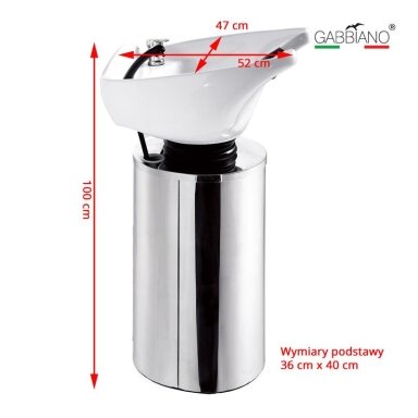 Professional hairdressing sink GABBIANO Q-2460 Professional hairdressing sink GABBIANO Q-2460