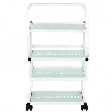 GIOVANNI CLASSIC 1012 professional cosmetology trolley, white color 2