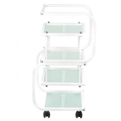 GIOVANNI CLASSIC 1012 professional cosmetology trolley, white color 4