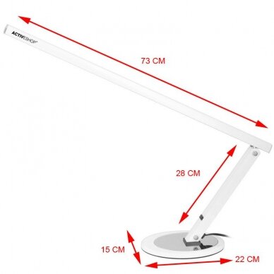 Профессиональная настольная лампа для маникюрных работ SLIM 20 w, белого цвета 2