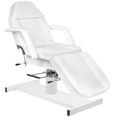 Komplektas: Hidraulinė kosmetologinė lova A-210 + meistro kėdutė AM-302 + kosmetologinė lempa su lupa S5 1
