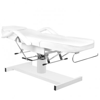 Komplektas: Hidraulinė kosmetologinė lova A-210 + meistro kėdutė AM-302 + kosmetologinė lempa su lupa S5 8