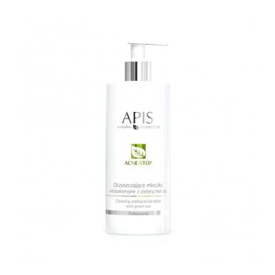 APIS ACNE-STOP antibakterinis valomasis pienelis nuo spuogų su žaliąja arbata, 500 ml APIS ACNE-STOP antibakterinis valomasis pienelis nuo spuogų su žaliąja arbata, 500 ml