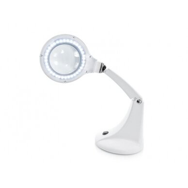 ELEGANTE RED LINE profesionali kosmetologinė stalinė LED lempa - lupa ELEGANTE MINI 30 SMD 5D, baltos spalvos 2
