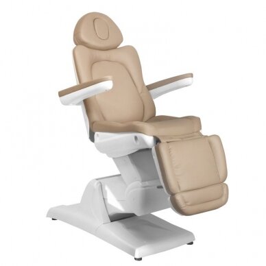 Professional electric cosmetology chair AZZURRO 870 (3 motors), cappuccino color