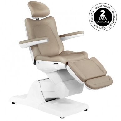 Professional electric cosmetology chair AZZURRO 870 (3 motors), cappuccino color 12