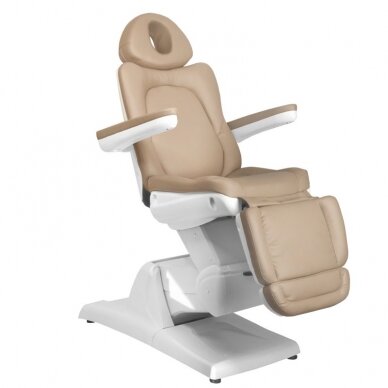 Profesionali elektrinė kosmetologinė kėdė AZZURRO 870 (3 varikliai), kapučino spalvos 4