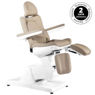 Профессиональная электрическая подологическая кушетка-кресло для процедур педикюра AZZURRO 870S PEDI (3 мотора), цвета капучино 3