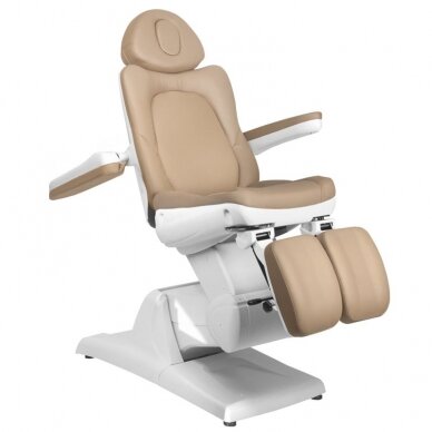 Профессиональная электрическая подологическая кушетка-кресло для процедур педикюра AZZURRO 870S PEDI (3 мотора), цвета капучино 4