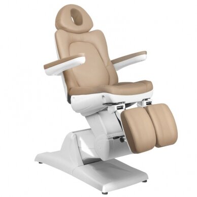 Профессиональная электрическая подологическая кушетка-кресло для процедур педикюра AZZURRO 870S PEDI (3 мотора), цвета капучино 5