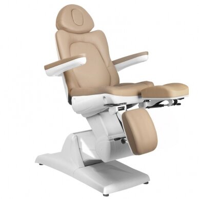 Профессиональная электрическая подологическая кушетка-кресло для процедур педикюра AZZURRO 870S PEDI (3 мотора), цвета капучино 6