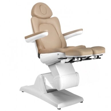 Профессиональная электрическая подологическая кушетка-кресло для процедур педикюра AZZURRO 870S PEDI (3 мотора), цвета капучино 7