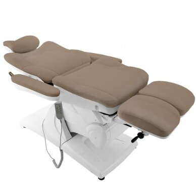 Профессиональная электрическая подологическая кушетка-кресло для процедур педикюра AZZURRO 870S PEDI (3 мотора), цвета капучино 11