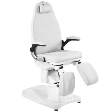 Profesionali elektrinė podologinė kėdė- lova-gultas pedikiūro procedūroms AZZURRO 709A (3 varikliai), baltos spalvos