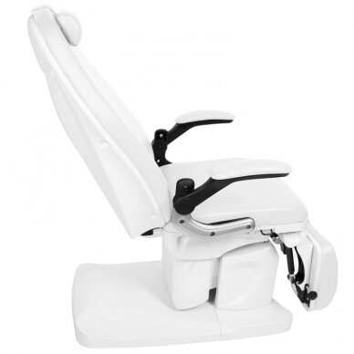 Профессиональная электрическая подологическая кушетка-кресло для процедур педикюра AZZURRO 709A (3 мотора), белая 8