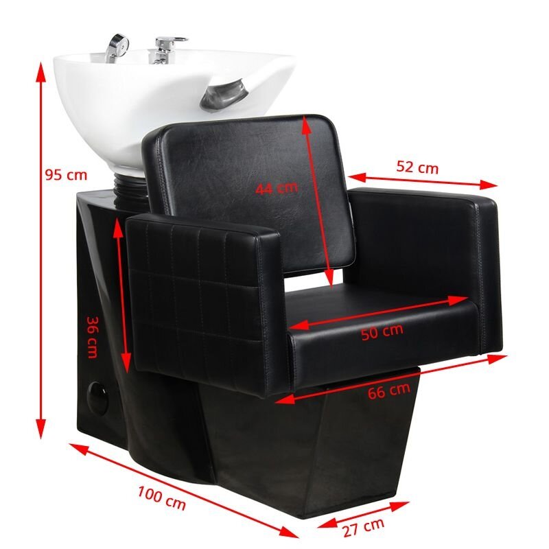 Professional hairdresser's sink GABBIANO ANKARA, black color 1 Professional hairdresser's sink GABBIANO ANKARA, black color 1