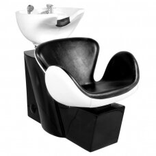 Professional hairdressing sink AMSTERDAM GABBIANO, black and white color