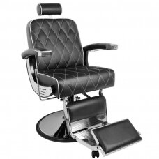 Profesionali barberio kėdė kirpykloms ir grožio salonams GABBIANO IMPERIAL, juodos spalvos