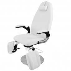 Profesionali hidraulinė kosmetologinė kėdė pedikiūro procedūroms AZZURRO 713A, baltos spalvos