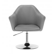 Grožio salono kėdė stabiliu pagrindu HC547, pilkos spalvos