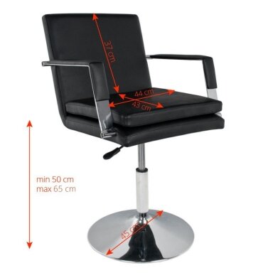 Professional barber chair GABBIANO 049, black color Professional barber chair GABBIANO 049, black color
