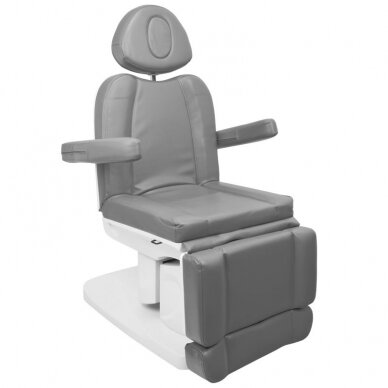 Профессиональное электрическое косметологическое кресло кровать AZZURRO 708A (4 мотора), серое 2
