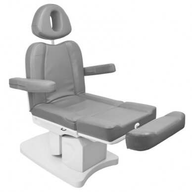 Профессиональное электрическое косметологическое кресло кровать AZZURRO 708A (4 мотора), серое 5