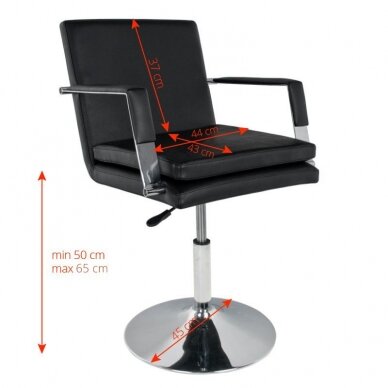 Professional barber chair GABBIANO 049, black color 1