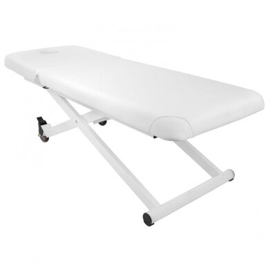Professional electric massage table-bed AZZURRO 329E (1 motor), white color 2