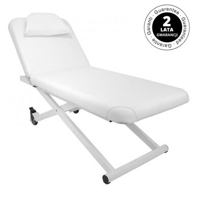 Professional electric massage table-bed AZZURRO 329E (1 motor), white color 5