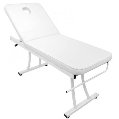 Profesionalus masažo stalas-gultas AZZURRO 328, baltos spalvos