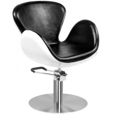 Professional barber chair GABBIANO AMSTERDAM, black and white