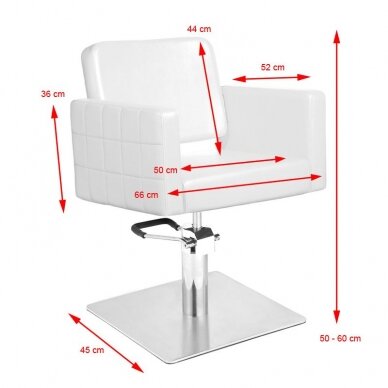Professional hairdressing chair GABBIANO ANKARA, white color 1