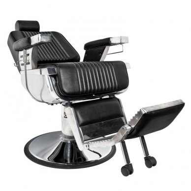 Profesionali barberio kėdė kirpykloms ir grožio salonams GABBIANO ROYAL, juodos spalvos 1