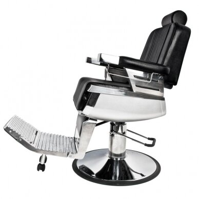 Profesionali barberio kėdė kirpykloms ir grožio salonams GABBIANO ROYAL, juodos spalvos 4
