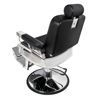 Profesionali barberio kėdė kirpykloms ir grožio salonams GABBIANO ROYAL, juodos spalvos 5