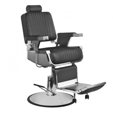 Profesionali barberio kėdė kirpykloms ir grožio salonams GABBIANO ROYAL, juodos spalvos 7