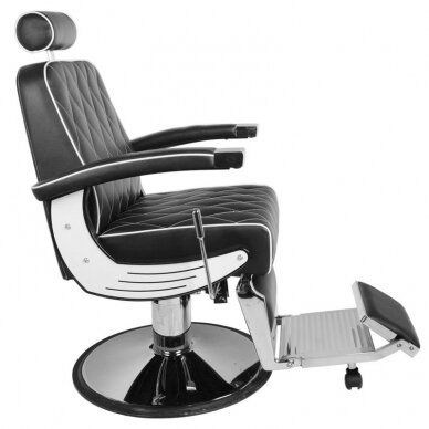 Profesionali barberio kėdė kirpykloms ir grožio salonams GABBIANO IMPERIAL, juodos spalvos 2