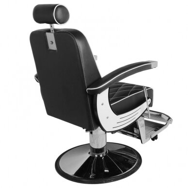Profesionali barberio kėdė kirpykloms ir grožio salonams GABBIANO IMPERIAL, juodos spalvos 4
