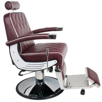 Profesionali barberio kėdė kirpykloms ir grožio salonams GABBIANO IMPERIAL, bordinės spalvos 1