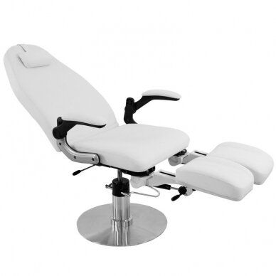Profesionali hidraulinė kosmetologinė kėdė pedikiūro procedūroms AZZURRO 713A, baltos spalvos 2